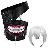 3D Tokyo Ghoul Mask/ Face Mask or Head Accessory Set Cosplay Mask for Halloween Party (Ghoul Mask+Accessory)