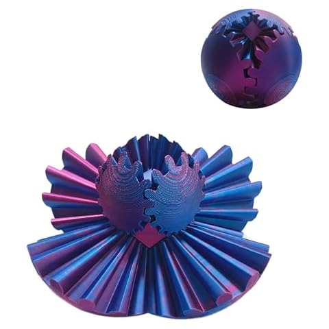 Gear Ball 3D Printed Gear Ball Experience The Fascinating Gear Sphere Fidget Toy Enhance Concentration and Relieve Stress Perfect Gear Ball Stress Relief Toy for Students and Adults Cover