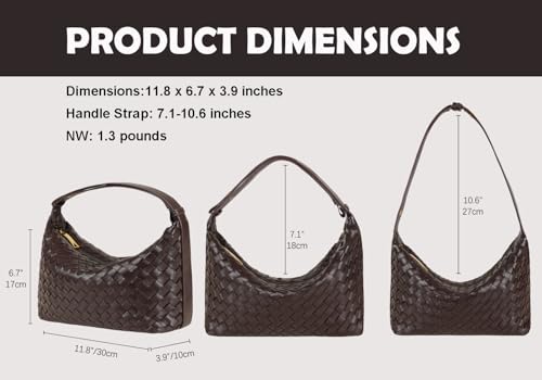 Vegan Leather Woven Tote Handbag, Top-handle Shoulder Bag, Woven Leather Pure Underarm Purse, Clutch Bag Braided Bag - Image 4