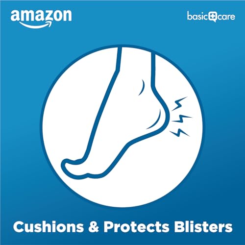 Image of Amazon Basic Care Extreme Hydrocolloid Gel Blister Cushion Bandages, Self-Adhesive, Reduces Rubbing & Friction, Long-Lasting Multi-Day Use, 1.65 in x 2.67 in, 10 ct (Pack of 2)