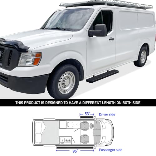 Estribos Tuxtreme Negro Compatible Nissan NV 1500-3500 miniatura 6