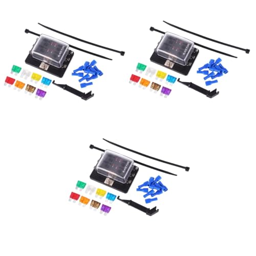 ULTECHNOVO Caixa 3Pcs fusível fusíveis de carro múltiplo Caixa de Fusiveis conduziu