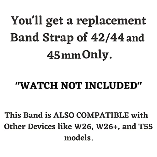 Image of TECHONTO New Designed Silicone Watch Strap Compatible with Apple Watches (42-44 & 45mm), Soft Silicone & Premium Buckle, Wristband for iWatch Series 7 /6 /5 /4 /3 /2 /1 /SE