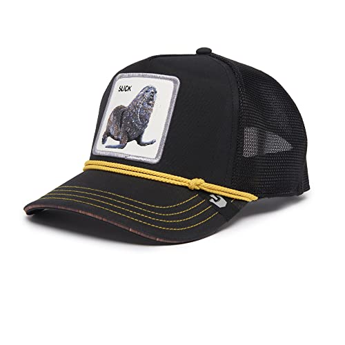 Goorin Bros. The Farm Nautical Nonsense Collection Adjustable Trucker Hat, Black (Seal of Approval), One Size