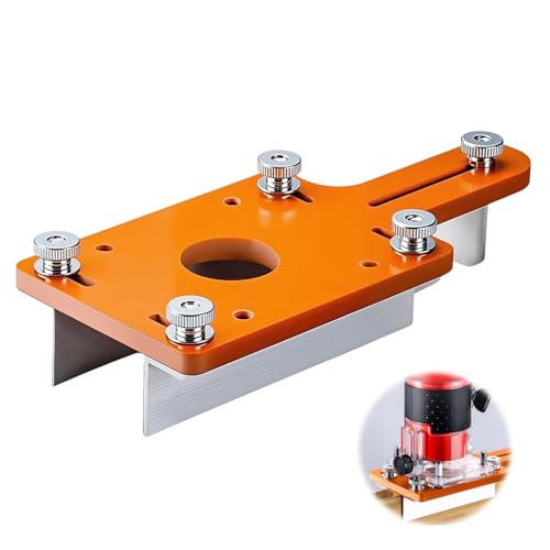 Image of Serplex Trim Router Slotting Tool Adjustable Positioning & Slot Cutting Jig Compatible with Trim Routers Aluminum Alloy Base Plate for Edge Trimmer