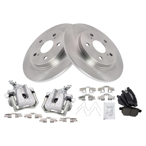 Image of TRQ Brake Pad & Rotor Kit Ceramic Compatible with 2009-2013 Toyota Matrix