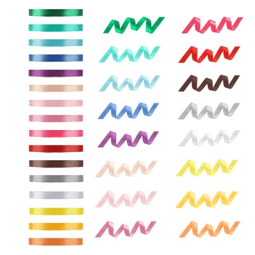 16 Rouleaux Ruban Satin pour Mariage Anniversaire l'artisanat de Décoration de la Maison Emballages Cadeaux Cover