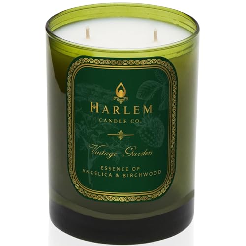 Harlem Candle Co. - Vintage Garden Luxury Candle -11 oz Glass Jar - Double Wick, Soy Wax, Gift Box, Wild Berry, Rose, Absinthe, Angelica, Strawberry Musk, and Birchwood - 80 Hour Burn Deal