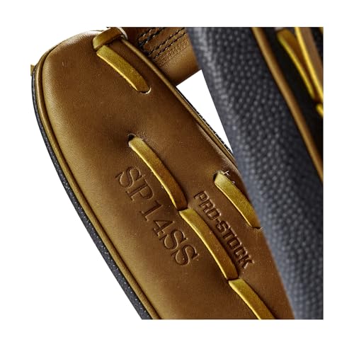 Wilson 2022 A2000 SP14SS 14" Slowpitch Softball Glove - Right Hand Throw, Black/Saddle Tan