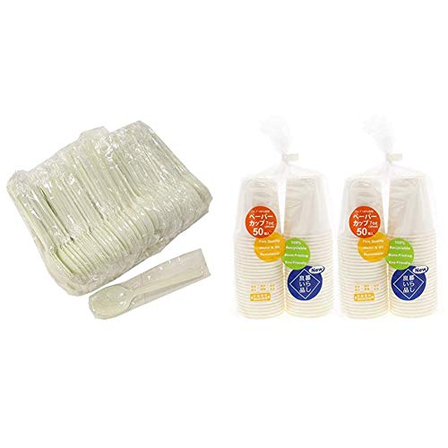 ���� �X�v�[�� �Ɩ��p �v���X�`�b�N 100�{���� 16cm & ���R�b�v 7�I���X 50��×2�p�b�N �����e�ʖ�205ml �v100�y�Z�b�g�����z