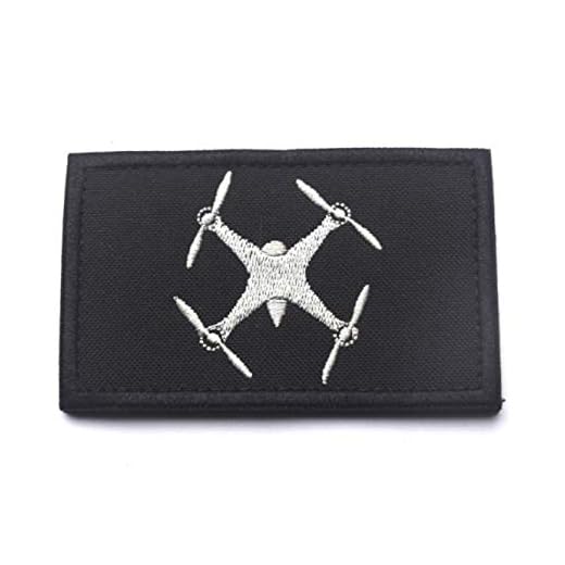 Drone Military Patch Fabric Embroidered Badges Patch Tactical Stickers for Clothes with Hook & Loop