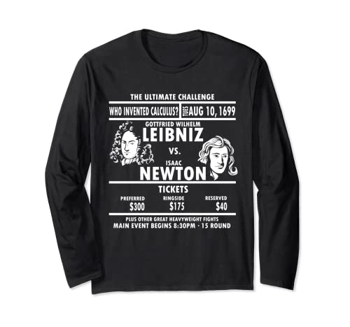 Newton vs Leibniz - Mathematician Gift Math Calculus Science Long Sleeve T-Shirt