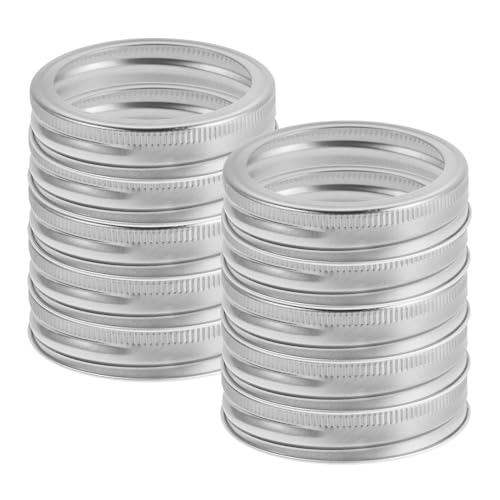 Hemobllo Anillos Metálicos para Frascos de Vidrio de Boca Regular 70 MM 25 Piezas Reutilizables de Hojalata para Sellado Hermético Bandas para Enlatar Mermeladas y Conservas Compatibles