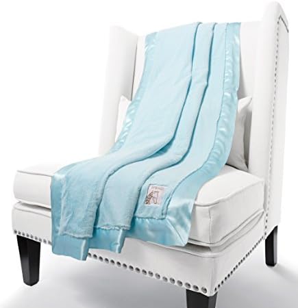 Giraffe at Home Luxe Plush Faux Fur Throw Blanket, Aqua, 59 Inch x 88 Inch