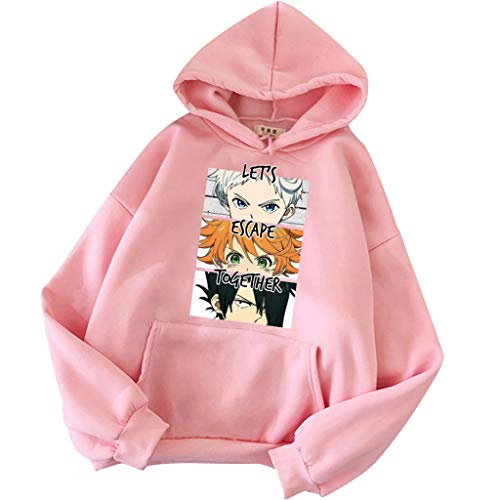 Moletom com capuz New Mangá The Promised Neverland Ray Norman Emma Cosplay Anime pulôver com capuz p
