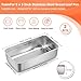 TeamFar Loaf Pans for Baking Bread, 9 × 5 Inch Stainless Steel Loaf Bread Pans Tins for Homemade Brownies, Healthy & Sturdy, Oven & Dishwasher Safe - Set of 2