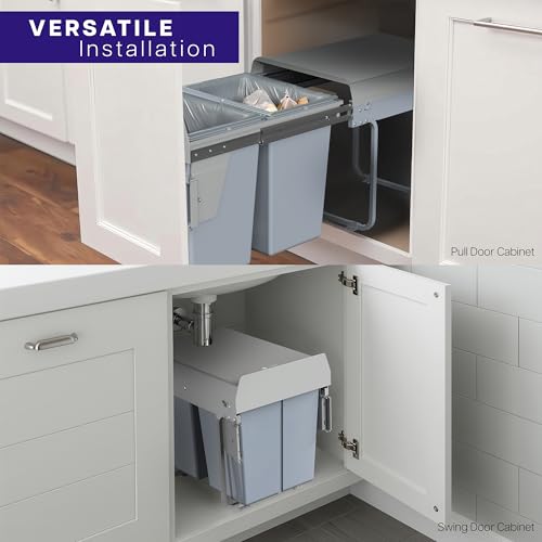 Sistema doble de basura extraíble 40L para gabinetes miniatura 5