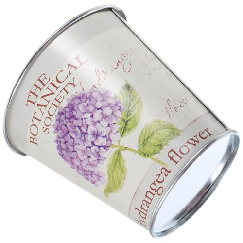 DOITOOL Vintage Metall Pflanzkübel für Garten und Balkon Stabiler Eisen Blumentopf für Innen und Außen Dekorativer Übertopf im Landhausstil für Sukkulenten und Zimmerpflanzen