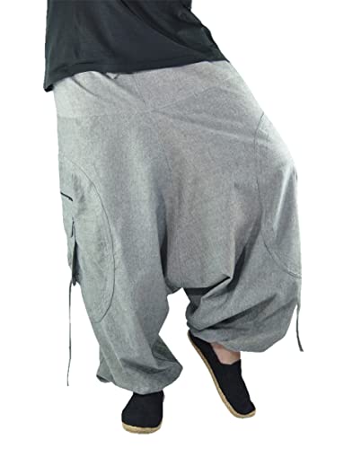 Virblatt - Sarouel Homme & Femme | Pantalon Hippie Aladin Thai Yoga Baggy en Coton - Abgefahren...
