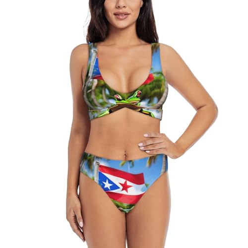 Maillot de bain gainant femme ventre plat motif grenouille