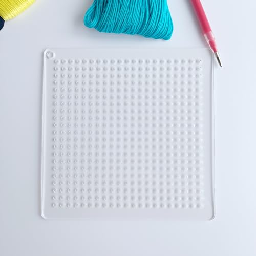 Acrylic Sashiko Stencil, Sashiko Stencil with Straight and Square Pattern for Hand Quilting and Embroidery (0.5 cm Square)