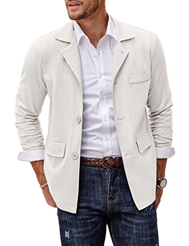 COOFANDY Herren Leinen Baumwolle Casual Anzüge Blazer Jacken Leichte...
