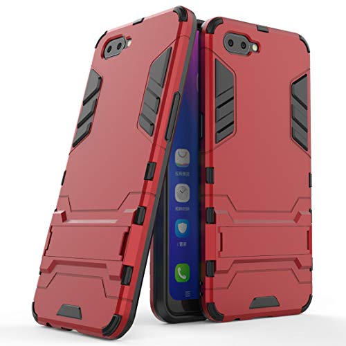 SCIMIN Oppo R15 Neo Hybrid Case, Oppo R15 Neo Funda a prueba de golpes, doble capa de protección híbrida, carcasa rígida con función atril para Oppo R15 Neo
