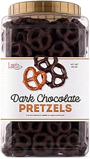 Dark Chocolate Covered Pretzels, Salted Pretzels in Mildly Sweet Smooth Dark Chocolate, 40 Ounces