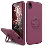 HAVVA for iPhone XR Case, [Silicone and Ring Kickstand Series] [Soft Anti-Scratch Microfiber Lining]