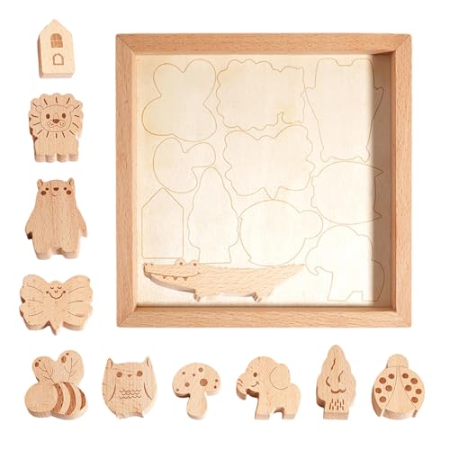Niesel Juegos de Equilibrio para Niños | Divertido Juguete Educativo de Madera con Animales,Bloques Apilables de Animales - para Aulas, Escuela, Preescolar, Primaria, Fiestas, Ocio en Casa