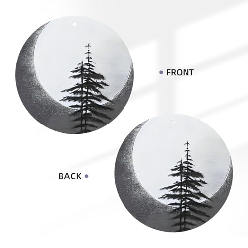 Hojas aromáticas Moon Pine Tree para auto miniatura 3