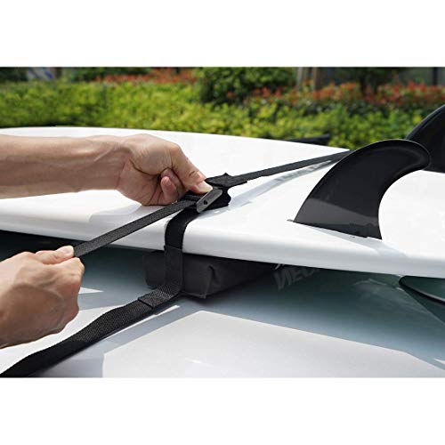 Neolife Soft Roof Rack Pads Single Wrap-Rax Surfboard Longboard，Kayak Straps,19inch [Pair] - Thumbnail 5