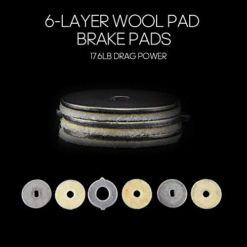 Ashconfish Spinn-Angelrolle, Graphitkörper, 7 + 1 Edelstahl BB, 5,0:1 Übersetzung, leichte Spinnrolle für Süßwasser… – Bild 8