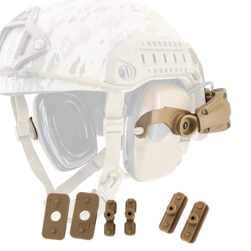 Tactical Helmet ARC Track Adapter for Tactical Electronic Shooting Earmuff Compatible Howard Leight Impact Sport Headset (CB)