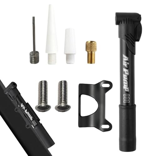 shjxi Bomba de bicicleta, bomba manual de inflado manual | Bomba de aire portátil con 4 accesorios, para compromiso, boda, hogar, mujeres, hombres, parejas, entusiastas de la joyería y