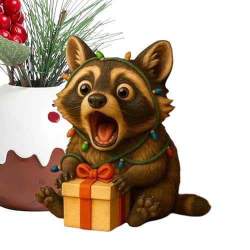 Figurines de Noël en résine avec ours mignon décoratif pour la table