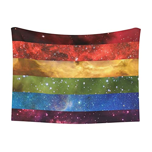 Rainbow Galaxy Pride Flag LGBTQ Soft and Cozy Pet Blanket for Dogs and Cats - Versatile and Comfortable Medium