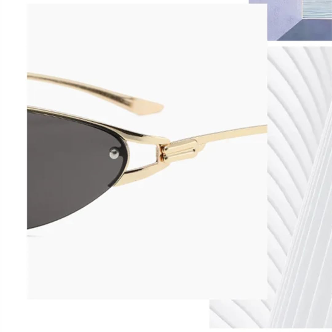 Modne damskie okulary przeciwsłoneczne z półramką, męskie, luksusowe, UV400