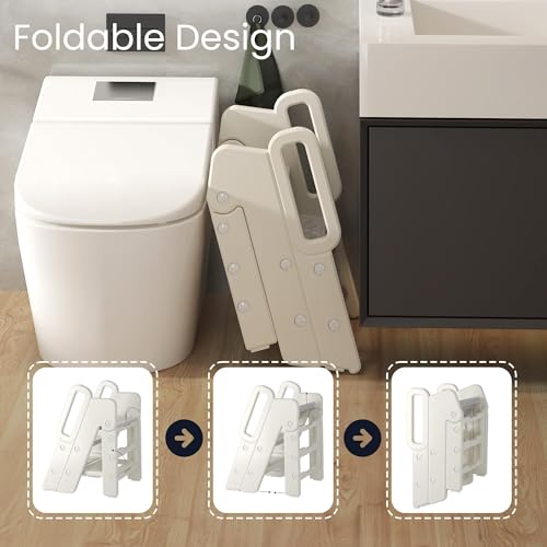Hoopyosms H-FKDGD Foldable Step Stool For Kids Adjustable 3 To 2 Stool For Bathroom Sink Toddler Toilet Potty Training Stool thumb #6