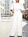acelyn Elegant Jumpsuit for Women Dressy Sexy Plus Size Wide Leg Pant Suit One Piece Party Outfits White 2XL