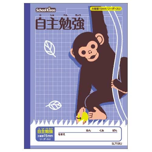 アピカ スクールキッズ 学習帳 自主勉強 15mm方眼罫 リーダー入り SL715RJ 【まとめ買い10冊セット】