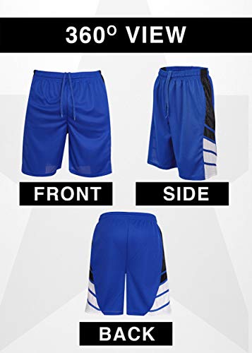 Mens Basketball Shorts with Pockets, Active Athletic Performance Gym Workout Shorts for Men Workout Shorts, 4 Pack3