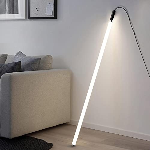 Suspension tube LED design nordique pour ambiance salon chaleureuse