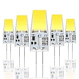 G4 LED Lampe, 5W G4 LED Birnen 6000K Kaltes Weiß, 500LM, Ersatz für 50W Halogenlampen, 12V AC/DC, 360°Abstrahlwinkel, Kein Flackern Nicht Dimmbar Energiesparlampe, 5er Pack