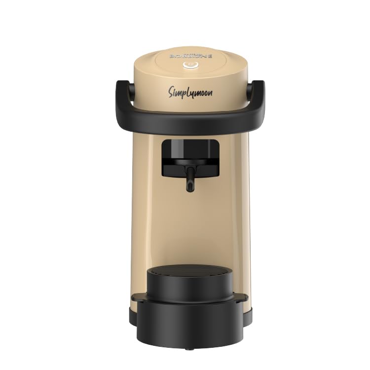 Multifunzione per Espresso CAFFÈ BORBONE Simplymoon Macchina da Caffè a Cialde (Sabbia, Macchina)