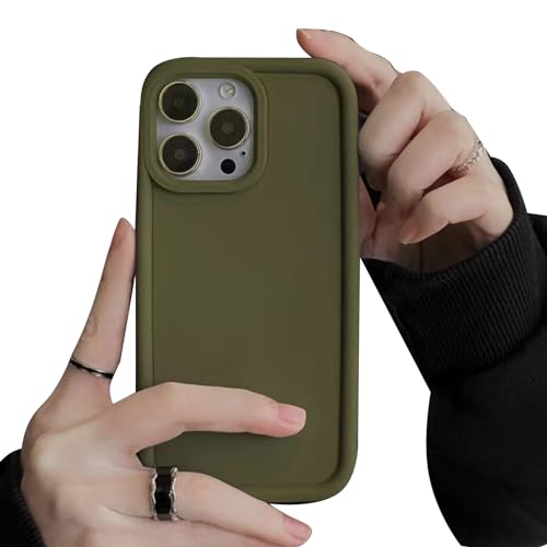 Coque silicone iPhone 15 finition mate premium vert foncé