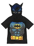 DC Comics Little Boys' Toddler Batman Hooded Tee with Mask and Cape (4T)