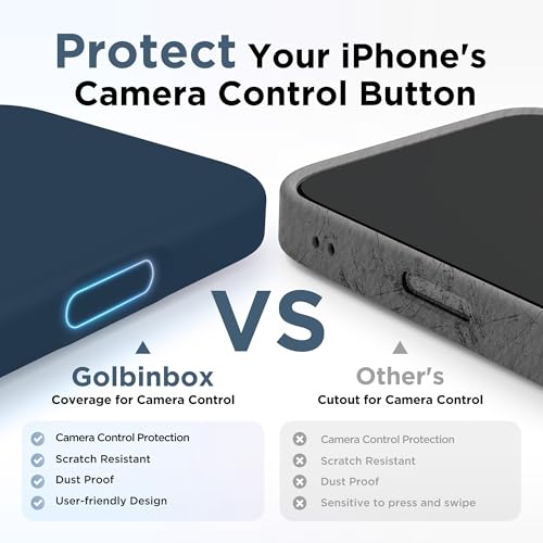 Image of GolbinBox Magnetic for iPhone 17 Case, Silicone Cover, Dark Blue