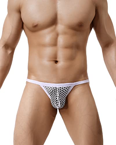 Casey Kevin Tanga String Herren Netz Transparent Thong Mesh Sexy Low Rise Unterwäsche Mini Bikini Brief Slips T-Back Thong Cover