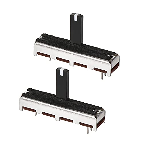 Image of uxcell Fader Variable Resistors Mixer 35mm Straight Slide Potentiometer B50K Ohm Single Channel 2pcs